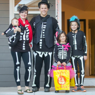 DIY Family Skeleton Costumes